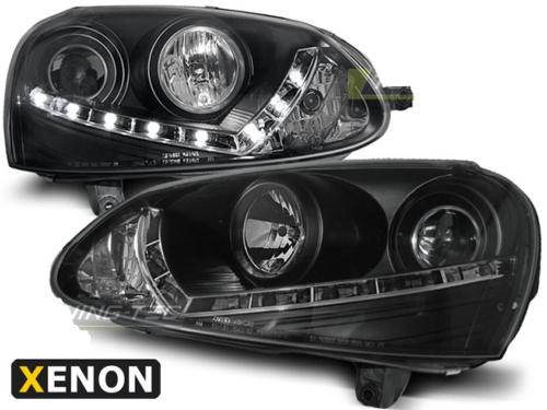Paire de feux phares VW Golf 5 03-08 xenon Daylight led noir