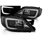 Paire Feux Phares Subaru Impreza GH 2007 a 2012 LED LTI noir