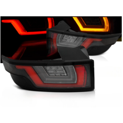 Paire de feux arriere Range Rover Evoque de 2011 a 2018 FULL LED Rouge Blanc Noir