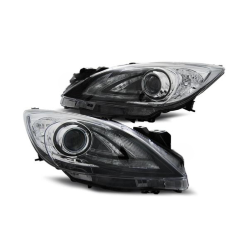 Paire de feux phares Mazda 3 09-13 noir look MPS