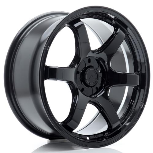 JR Wheels SL03 18x8 ET20-35 - 5 trous sur mesure - Noir Brillant