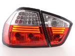 Paire de feux arrire BMW serie 3 E90 Berline 05-08 Rouge Chrome Led