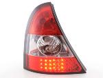 Paire de feux arrière Renault Clio B 2001 a 2004 Rouge Chrome Led