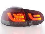 Paire feux arrire VW Golf 6 1K 2008 a 2012 Rouge Fume Led Cligno Led