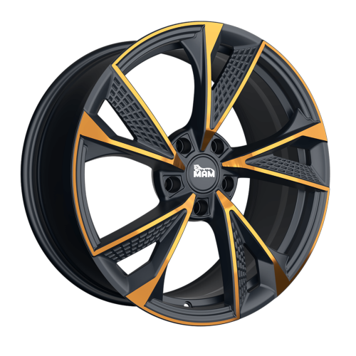 Jante Mam RS6 18x8 ET40 5/108 Matt Black Front Copper
