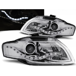 Paire de feux phares Audi A4 B7 de 2004 a 2008 Daylight DRL led chrome