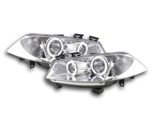 Paire de feux phares Angel Eyes Renault Megane 2 Berline 2003-2005 chrome