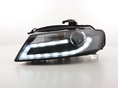 Paire de feux phares Daylight Led DRL Audi A4 08-11 Noir