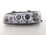 Paire de feux phares Angel Eyes Fiat Punto de 99-02 chrome