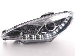 Paire de feux phares Daylight Led Peugeot 206 98-02 chrome