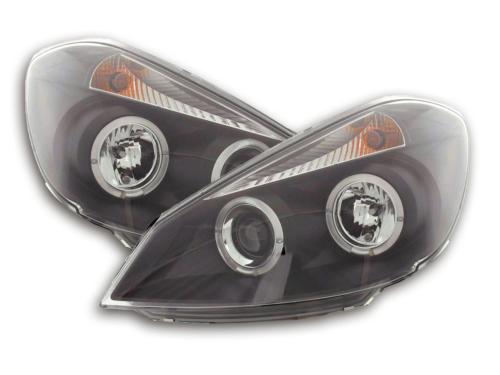 Paire de feux phares Design Renault Clio de 05-09 Noir