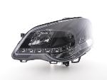 Paire de feux phares Daylight led DRL VW Polo 9N3 05-09 Noir