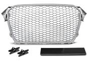 Calandre pour Audi A4 B8 de 11/2011 a 2015 look Sport Argent et noir