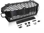 Grille Calandre avant ABS Audi A4 B9 de 2020 a 2023 Noir brillant Look Sport PDC