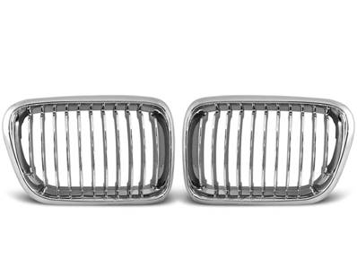 Paire de grilles de calandre BMW serie 3 E36 96-99 chrome
