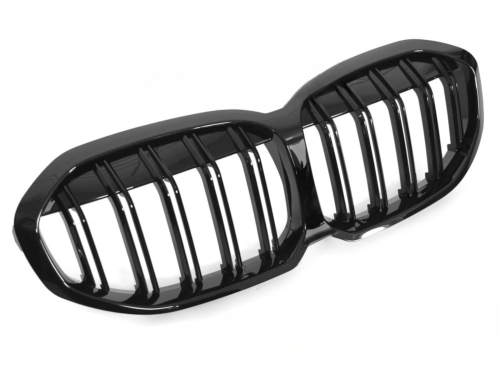 Grille de calandre avant BMW Serie 1 F40 de 2019 a 2024 Double barre noir brillant