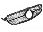 Grille calandre Mercedes classe C W205 14-18 Look Diamant Noir Chrome