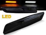 Paire clignotant repetiteur BMW Serie 3 E90/E91 2005 a 2011 Led Noir Glossy Fume