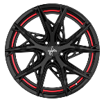 Jante Keskin KT24C 19x8.5 ET35 5/120 BLACK PAINTED RED INSIDE