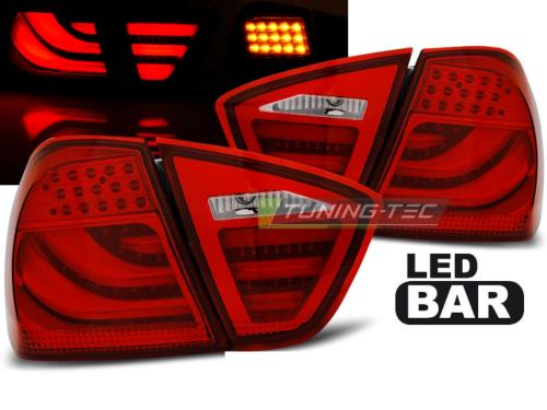 Paire de feux arriere BMW serie 3 E90 Berline 05-08 LED BAR rouge