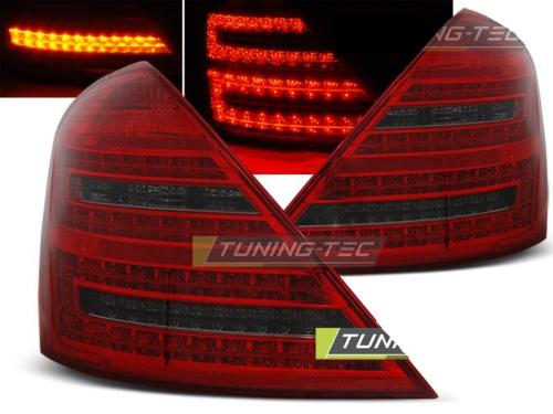 Paire de feux arriere Mercedes W221 Classe S 05-09 LED rouge fume