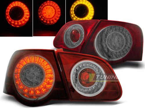 Paire de feux arriere VW Passat B6 3C 05-10 LED rouge fume