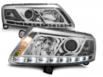 Paire de feux phares Audi A6 4F de 2004 a 2008 Daylight DRL led Xenon chrome