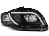 Paire de feux phares Audi A4 B7 de 2004 a 2008 Tube Light led LTI noir