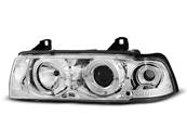 Paire de feux phares BMW serie 3 E36 berline de 1990 a 1999 angel eyes chrome