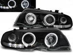 Paire de phares BMW serie 3 E46 Coupe de 1999 a 2003 angel eyes noir