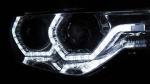 Paire de feux phares BMW serie 3 F30 / F31 LCI 15-18 angel eyes led DRL chrome