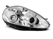 Paire de feux phares Fiat Grande Punto 05-08 angel eyes chrome