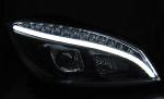 Paire de feux phares avant pour Mercedes W204 07-10 LED LTI Noir