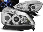 Paire de feux phares Renault Clio 3 05-09 angel eyes chrome