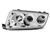 Paire de feux phares Skoda Fabia 99-08 angel eyes CCFL chrome