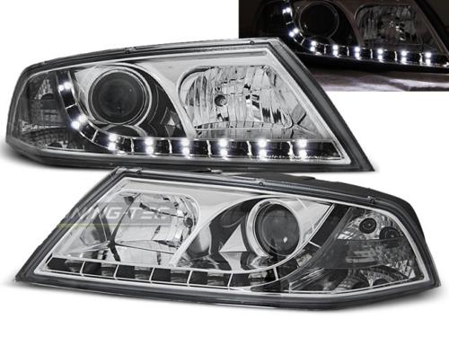 Paire de feux phares Skoda Octavia 04-08 Daylight led chrome