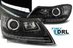 Paire de feux phares Skoda Octavia 09-12 Daylight led DRL noir