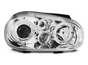 Paire de feux phares VW Golf 4 97-03 angel eyes chrome