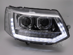 Paire de feux phares VW T5 10-15 FULL LED LTI DRL Dyn Chrome