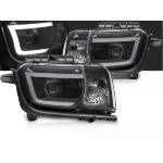 Paire de feux phares Chevrolet Camaro de 2009 a 2013 Tube Light Noir