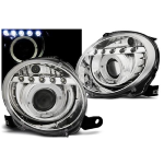 Paire de feux phares Fiat 500 07-15 Daylight led chrome