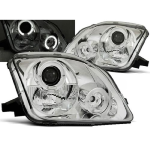 Paire de feux phares Honda Prelude 97-01 angel eyes chrome
