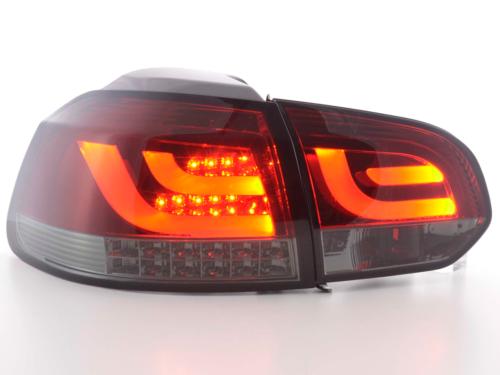 Paire feux arrière VW Golf 6 1K 2008 a 2012 Rouge Fume Led Cligno Led