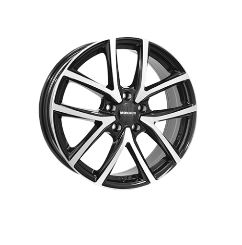 Jante 7x17 MONACO WHEELS 2 CL2 pour AUDI A1 de 05/2010 a 10/2018 Gloss Black / Polished