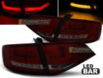 Paire de feux arriere Audi A4 B8 08-11 berline LED BAR rouge fume