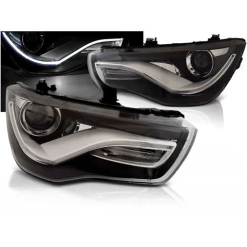 Paire de feux phares Audi A1 de 2010 a 2014 Daylight DRL noir