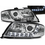 Paire de feux phares Audi A6 C5 de 1997 a 2001 Daylight led chrome