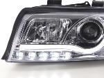 Paire de feux phares Led DRL Audi A4 type 8E/B6 de 2001 a 2004 chrome