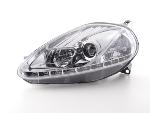 Paire de feux phares Daylight Led Fiat Grande Punto 199 de 05 a 08 chrome