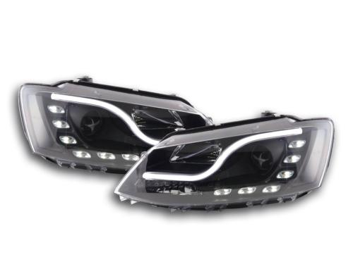 Paire de feux phares Daylight led DRL VW Jetta 6 11-17 Noir